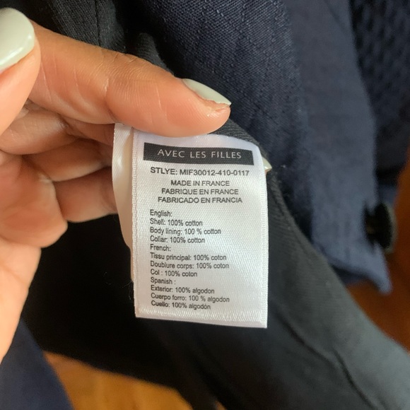 Ave Les Filles navy blazer used - Picture 6 of 9